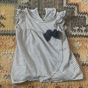 Striped Kids Blouse with Ruffle Sleeves